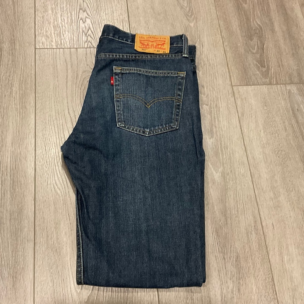 LEVI’S Straight Fit 514 Blue Jeans W33 L34
